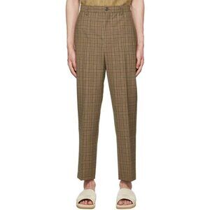 Nanushka Check Trousers Size 46 US 30 S Mens Beige $645